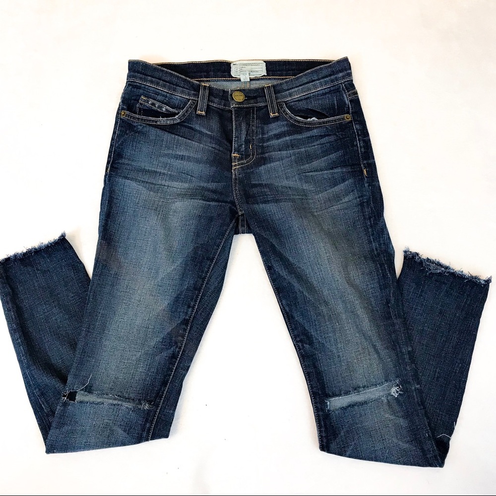 CURRENT/ELLIOTT Stiletto Ripped Skinny Jeans